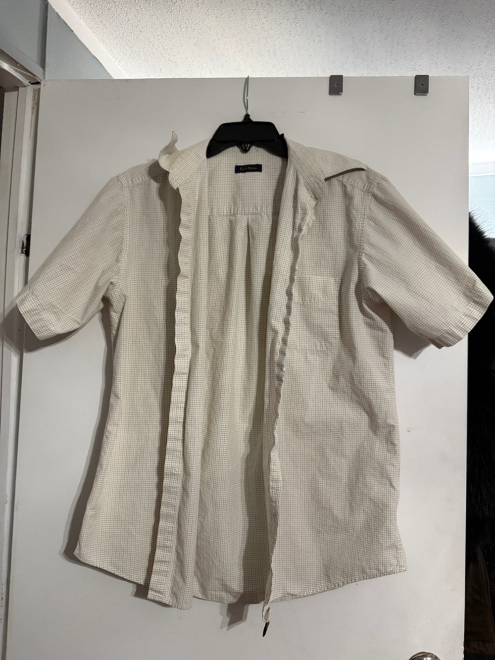 Club Room Short-Sleeve Dress Shirt - Cream
